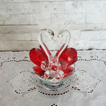 신나라-닷컴_꽃 백조 부부 크리스탈 집들이 선물 인테리어 소품 장식 장식품 인형 예쁜품 콘솔품 이사 카페품_ tlsskfk, 신-컴-선택사항없습니다