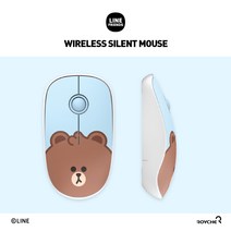 라인프렌즈 BT21 무소음 무선 마우스 예쁜 캐릭터 노트북 휴대용 귀여운 토끼 곰돌이 사무용 베이비 미니 브라운 샐리 코니 쿠키 치미 타타 알제이 코야 슈키 망, 라인프렌즈 미니 무선마우스 코니, 캐릭터선택