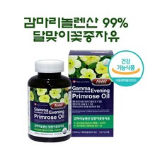 달맞이꽃종자유 오일 캡슐 감마리놀렌산 캐나다 달맞이꽃 영양제 효능 감마 리놀렌산 캐나다산 월경전 여성 갱년기 도움 식약처인정 식약청 대용량, 180(정)  1