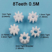 베벨기어 8 치아 0.5m 피니언 80.8a 81a 81.5a 082a 장난감 헬리컬 예비 부품 모델 diy 플라스틱 구멍 0.8mm-2mm 10 개몫, 치아 8개, 0.8mm 타이트