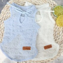 시원하고 편한 xs강아지옷 여름옷 나시 메쉬 버블 쿨, 화이트