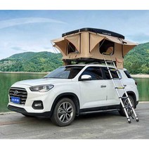 자동차 루프탑 텐트 방수 방풍 지붕 차박 SUV 캠핑, L 화이트+브라운(상세옵션참고)