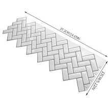 인테리어소품 비닐 자동 접착 Kitcheh Backsplash 3D 타일 방수 벽 스티커 욕실 장식 껍질 스틱 화이트 세라믹 PVC, [01] 1 Piece, [04] DJ065 (30x13cm)