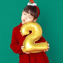 오늘은파티 생일 숫자풍선 대형 소형, 골드, L(대형), 9