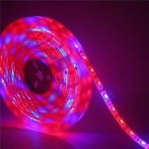 수경 재배 식물 스폰지 스펀지 화분 재배기 세트 LED 성장 빛 전체 스펙트럼 스트립 SMD5050 꽃 온실 성장을위한 램프, [01] 3 Red 1 Blue, [02] Waterproof, [06] 500cm 300leds