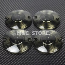 할리데이비슨 용품 악세사리 부품 오토바이 4pcs 턴 시그널 라이트 렌즈 커버 할리 투어링 로드 킹 일렉트라 글라이드 로드 글라이드 투어 울트라 softail Heritage, 검정