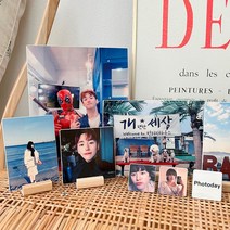 [주문제작] 포토데이 추억의사진 결혼 커플 반려견 탁상 메탈 액자 거치대, 20.3X25.4, 메탈받침대