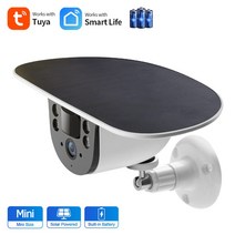 태양광 패널 인버터 설치 태양열 전지 과 Tuy WiFi IP 카메라 야외 무선 10 0P PIR 감지 비디오 감시 CCTV 배터리 전원, Camera Add 128G