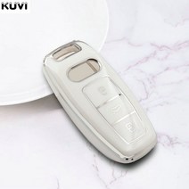 아우디 호환 키케이스도금 TPU 자동차 키 케이스 아우디 A1 A3 8P A4 A5 A6 C7 A7 S3 S7 S8 R8 Q2 Q3 Q5 Q7, 08 D style White