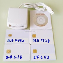 rf카드복사 rfid복사기 Usb emv 스마트 ic 칩 카드 작성기 리더 지원 i2c 메모리 sle5528 sle4442 sle4428 sle6636 at88sc1608 카드, 없음