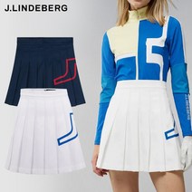 [J.LINDEBERG] 여성 골프 치마 / 제이린드버그 골프웨어 나오미 브릿지 스커트 / 화이트 네이비