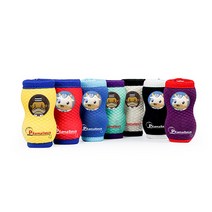 달자샵 카우캐릭터 골프공 보관 주머니 휴대용 2구수납함 키링, 1Pcs, 옐로우