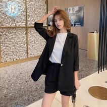 뉴욕멋쟁이 로하임 7부자켓+반바지 세트 여자 정장세트 여자자켓세트