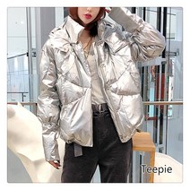 티피 여자 캐주얼 후드 두텁게 하다 보온 편하다 광택 겨울 패딩 코트