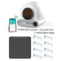 [케이로] 449259 Tonepie-65L 자동 스마트 고양이 배변 상자 [영어 버전] 청소 완전 밀폐형 애완 동물 화장실 트레이, Add pad and bag