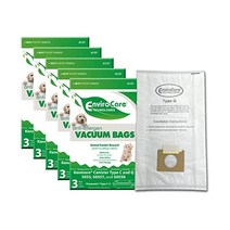 EnviroCare Kenmore 캐니스터 타입 C 또는 Q 50555 50558 50557 및 파나소닉 5 15팩에 맞게 설계된 교체용 알레르기 유발 항원 진공 백