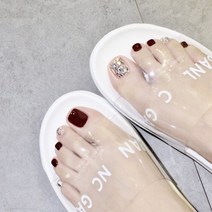 잇템샵 여름 붙이는 네일아트 패디큐어 패디팁 인조발톱 여름 페디큐어 여름네일아트, 178매직유리큐트