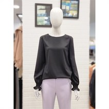 블루페페 라운드 셔링 소매 블라우스 P211MSC801