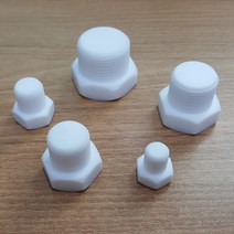PTFE 테프론 볼트 캡 PT NPT 플러그 클로저 마개 뚜껑 plug 마감 밀봉 테플론 teflon 유니온 아답터, PBT-1/8