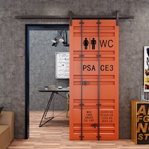 슬라이딩도어 미닫이문 도어레일 셀프설치 컨테이너문, 75x205 (컬러 및 로고 문의요망)