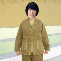 우담바라 [W-01]남녀공용 누빔 쓰리피스 생활한복