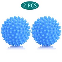 미니건조기 PVC 세탁 건조기 공 재사용 가능한 건조 섬유 유연제 청소 도구 액세서리, [02] Blue 2pcs
