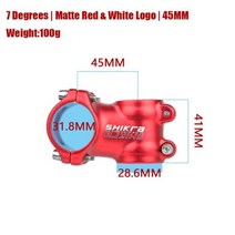 로드스템 카본스템 퀼스템 Shikra 산악 자전거 줄기 도로 짧은 전원 자전거 줄기 31 8 핸들 바 다리 7도 테이블 35455560 65708090100mm mtb, 7d 레드 45mm