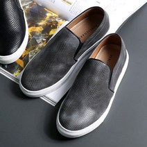 제임스 남성용 뱀피 슬립온 4cm