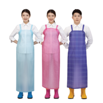 포시스 방수앞치마 우레탄 앞치마 (대) 무늬 체크 스트라이프 물방울, 블루, (대) 스트라이프