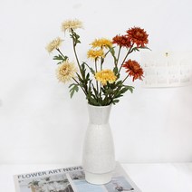 달리베리 빈티지 3송이 가을 국화가지 조화, 옐로우