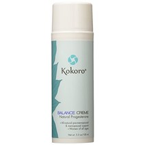 kokoro 여성용 밸런스 크림 지원을 위한 천연 프로게스테론 3.3oz 펌프 파라벤 무함유 식물성 에스트로겐 없음 dr. lee 1996년부터 비건 및 페타 제형 크림