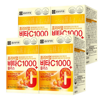 종근당건강 프리미엄 비타C 1000 플러스 1100mg * 100정 4박스 활력 충전 피로 회복 고용량 항산화 비타민C제품 추천 고함량 비타민C 피곤 할 때 비타민씨 비타민시