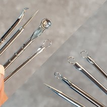 올스텐 여드름 압출기 압출 바늘 짜는 도구 인그로운헤어 제거 화이트헤드 좁쌀 코 피지 블랙헤드 얼굴 고름 제거기 빼는 기구 등드름 없애는법 짜개 뾰루지 뽑기 제거 4종