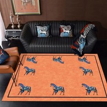 명품 쇼파 4인 가죽 소파 럭셔리 디자인 북유럽 스타일 말 디자인 대형 라운지 카펫 거실, 40x60cm, D_40x60cm