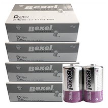 벡셀 망간 D형 건전지 R20 24알/1box 벌크형, 96개, 혼합색상