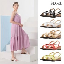 플로쥬 양가죽 라인 스트랩 샌들