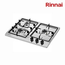 린나이 가스쿡탑 빌트인 가스레인지 매립형 3구 RBR-S3603DIJ, LPG(가스통연결)