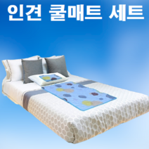 원룸 자취방 차박 캠핑 캠핑용 여름용 여름 인경 쿨 쿨젤 쿨링 시원한 내 베개 매트 매트리스 방석 커버 덮개, 싱글세트(베개1개포함)