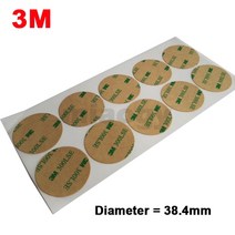 3M 테이프 50 개몫 직경 384mm 원형 3M 300LSE 9495LE 양면 접착 테이프 라운드 스티커 투명 두께 017mm, 한개옵션0