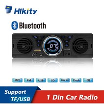 Hikity 1 Din 자동차 라디오 12V 블루투스 Autoradio 차량 전자 MP3 오디오 플레이어 FM 자동차 스테레오 수신기 라디오 테이프 레코더