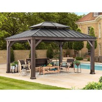 [코스트코] 썬조이 펜윅 1315 가제보 / 23년신상품 / 붕/아연도금 강철지붕/내추럴 우드 디자인 프레임/ 내후성 분말 코팅 마감