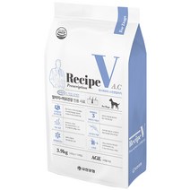 레시피브이 반려견 스킨앤알러지 처방식사료 3.9kg
