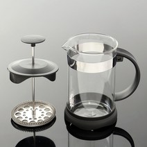 블랙티 내열유리 프렌치프레스 우유거품 티메이커
