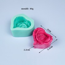 캔들몰드실리콘 심장 모양의 아로마 테라피 간장 왁 스 사출 금형에 대 한 양 초 실리콘 몰드 홈 장식 공예, 11 Rose Heart 02