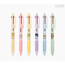 카카오프렌즈 3색 볼펜 캐릭터 멀티 볼펜 0.7mm, 네오