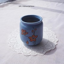 핸드페인팅 다육 화분 엄지 손가락 고소형 캐릭터 큐티 스몰 도자기 트럼펫 연희분 미니, 로즈 006F, 작다