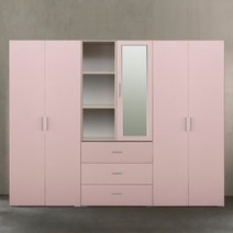 장인가구 블리스 2400 옷장_화장대옷장+800도어 2개, 아이보리