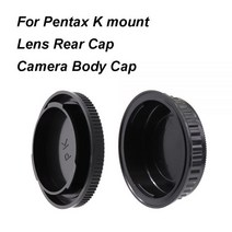 펜탁스 K 마운트 렌즈 후면 캡 + 카메라 바디 플라스틱 블랙 커버 세트 PK K1 K5 K10 K20 등, Cap Set