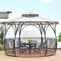 RJ056 정자용 실외 케노피 텐트/야외정자/파고라/옥상정자/전원주택정자텐트/마당정자오두막원두막/가제보, 3.6M(바닥 미포함)