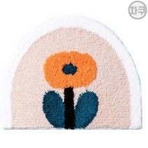 차쿠 반달 반원 발매트 플라워 샤워 화장실 러그 감성